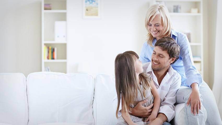 A married couple feeling close again after marriage counselling